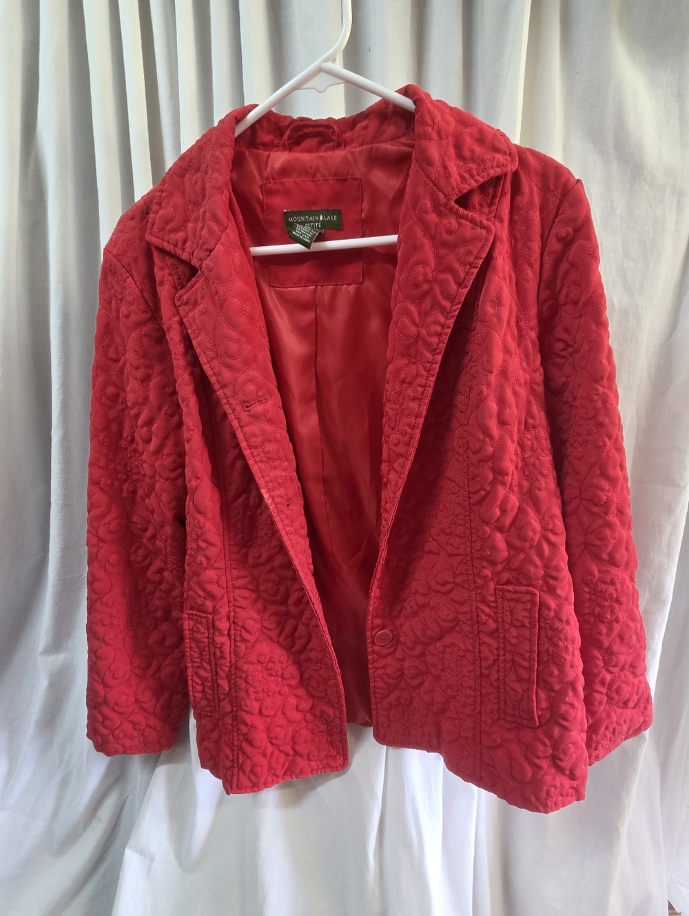 Mountain Lake Quilted Red Blazer Jacket